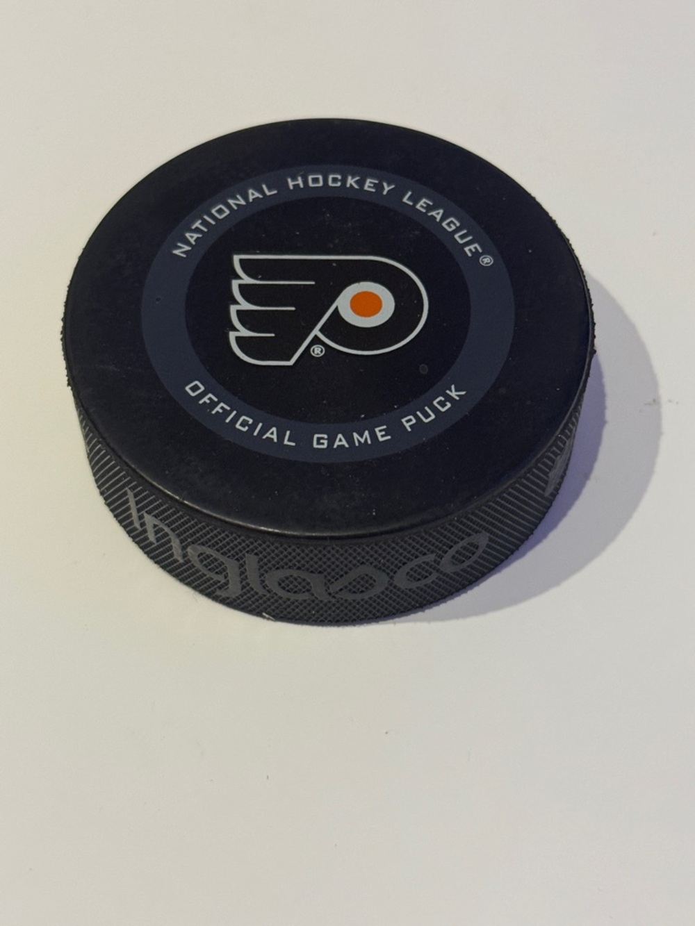 NHL Philadelphia Flyers Black Game Puck with Team Logo